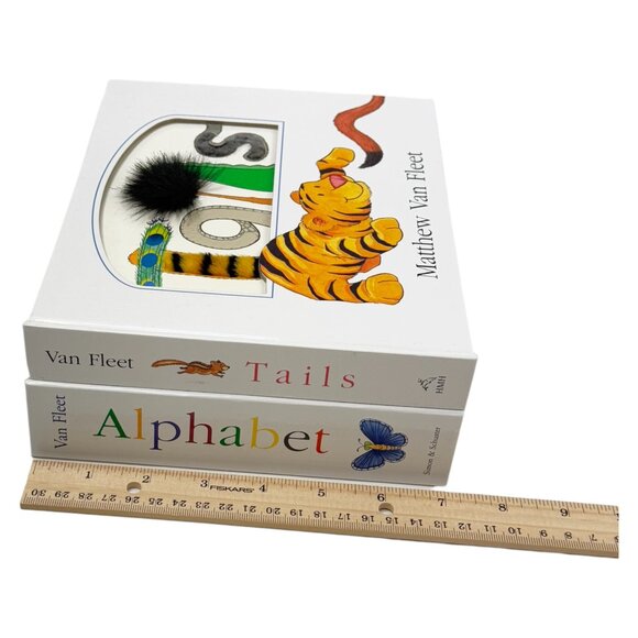 Matthew Van Fleet Lot 2 Alphabet and Tails Book Childrens Books HC Lift Touch - Picture 5 of 12